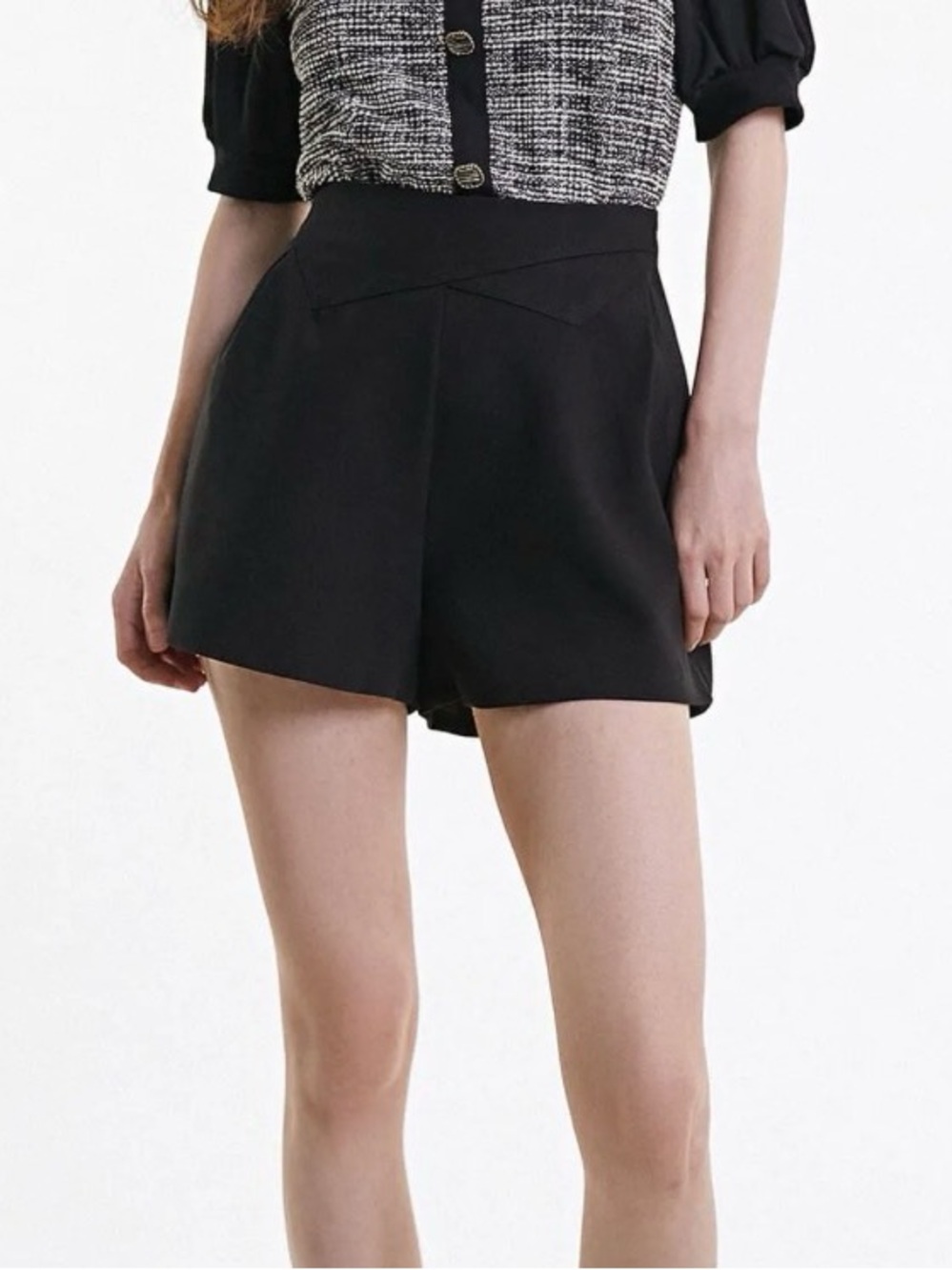 J.ING Black High-Waist Tailored Women’s Shorts